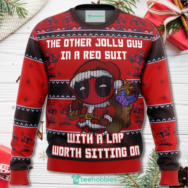 Deadpool Jolly Red Guy Christmas Sweater For Men Women Apparel