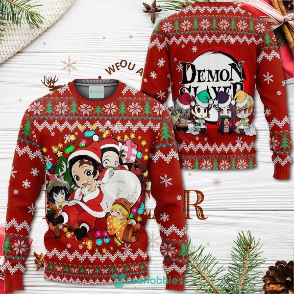 Demon Slayer Christmas Sweater Kimetsu No Yaiba Xmas Shirt For Men Women Apparel