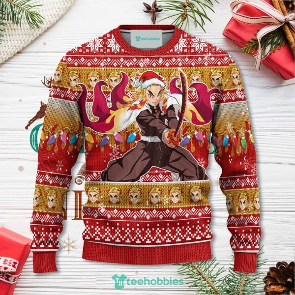 Demon Slayer Kyojuro Rengoku Anime Christmas Sweater Xmas For Men Women Apparel