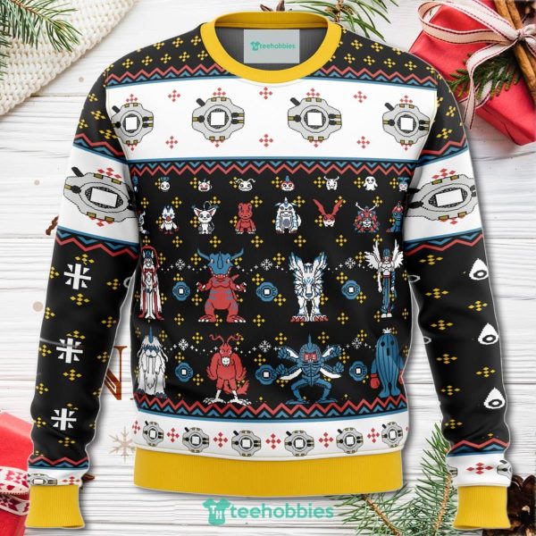 Digimon Sprites Christmas Sweater For Men Women Sweater