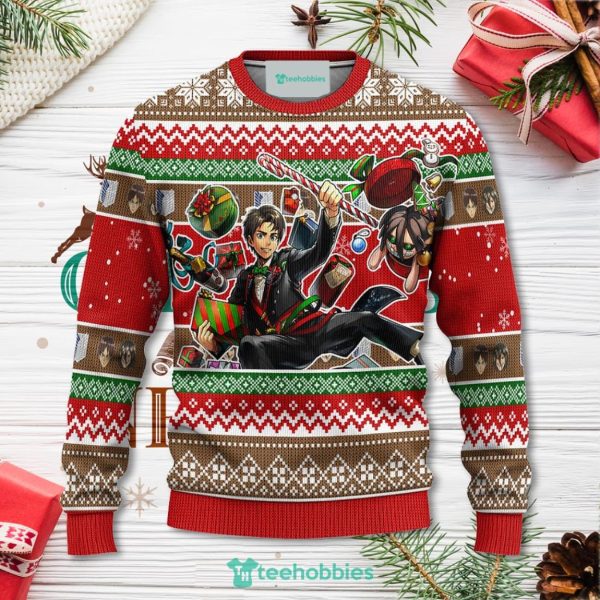 Eren Yeager Attack On Titan Anime Christmas Sweater Xmas For Men Women Sweater