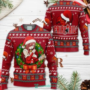 Fairy Tail Erza Scarlet Christmas Sweater Anime Xmas For Men Women Sweater