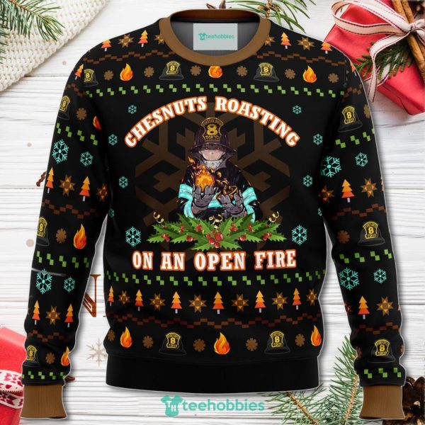 Fire Force Chesnuts Roasting Christmas Sweater For Men Women Sweater