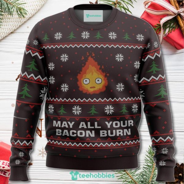 Ghibli May All Your Bacon Burn Christmas Sweater For Men Women Sweater