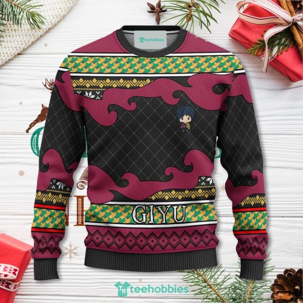 Giyu Tomioka Anime Christmas Sweater Demon Slayer Chibi Xmas For Men Women Sweater