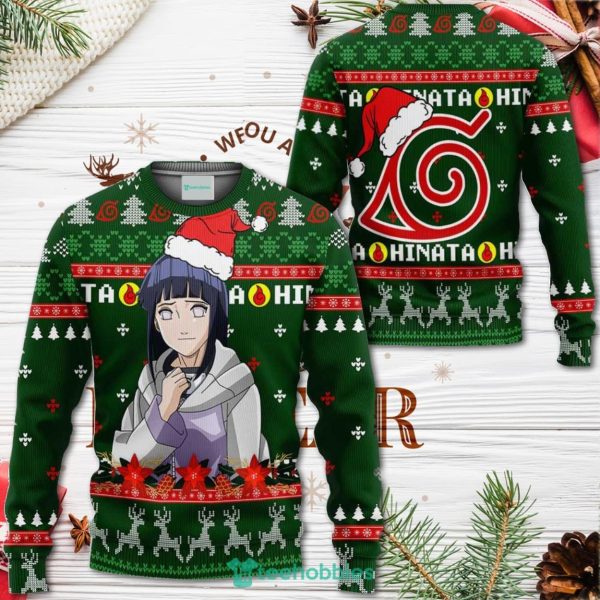 Hinata Hyuga Christmas Sweater Custom Naruto Anime Xmas Shirt For Men Women Sweater