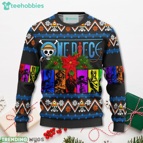 One Piece Anime Christmas Sweater Charaters Xmas For Men Women Sweater