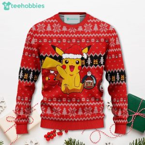 Pikachu Pokemon Christmas Sweater Anime Xmas For Men Women Sweater