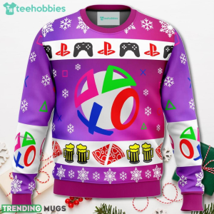 Playstation Neon Christmas Sweater For Men Women Sweater