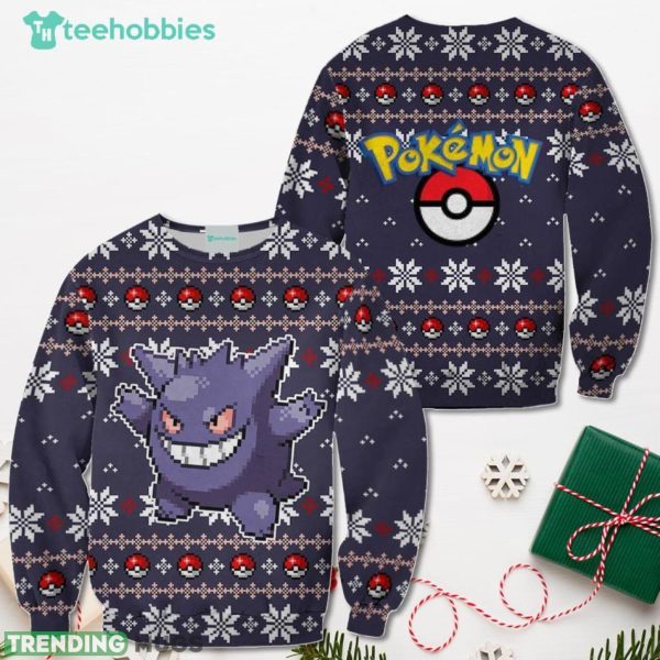 Pokemon Christmas Sweater Custom Gengar Xmas Shirt For Men Women Sweater