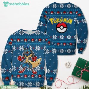 Pokemon Christmas Sweater Custom Lucario Xmas For Men Women Sweater