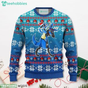 Pokemon Lucario Anime Christmas Sweater Xmas For Men Women Sweater