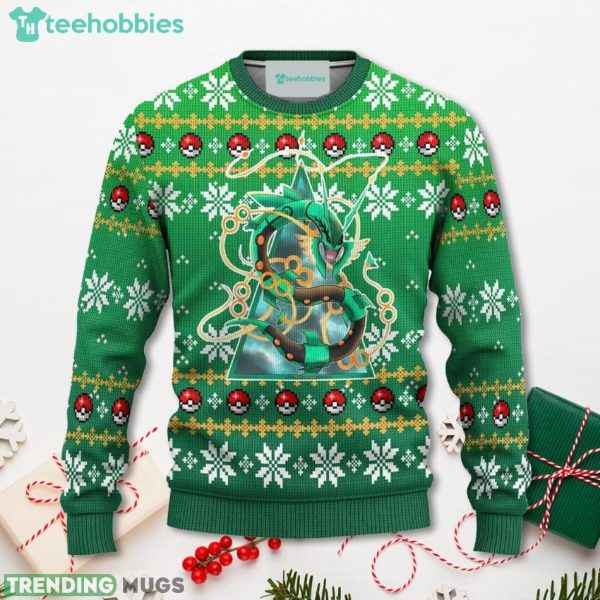 Pokemon Rayquaza Anime Christmas Sweater Xmas For Men Women Sweater