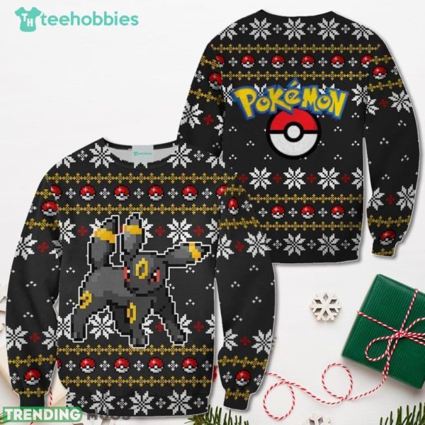 Pokemon Umbreon Christmas Sweater Custom Xmas Shirt For Men Women Sweater