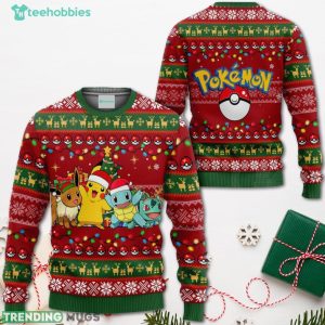 Pokemons Christmas Sweater Anime Xmas Shirt For Men Women Sweater