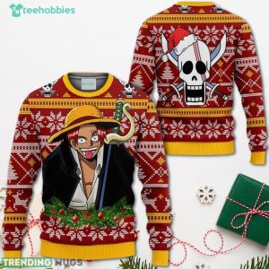 Red Hair Shanks Christmas Sweater Custom One Piece Anime Xmas Shirt For Men Women Sweater