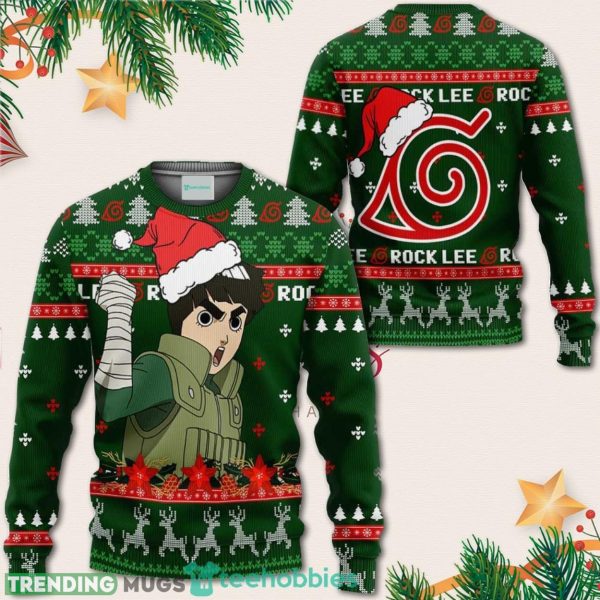 Rock Lee Christmas Sweater Custom Naruto Anime Xmas Shirt For Men Women Sweater