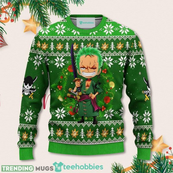 Roronoa Zoro One Piece Anime Christmas Sweater Xmas For Men Women Sweater