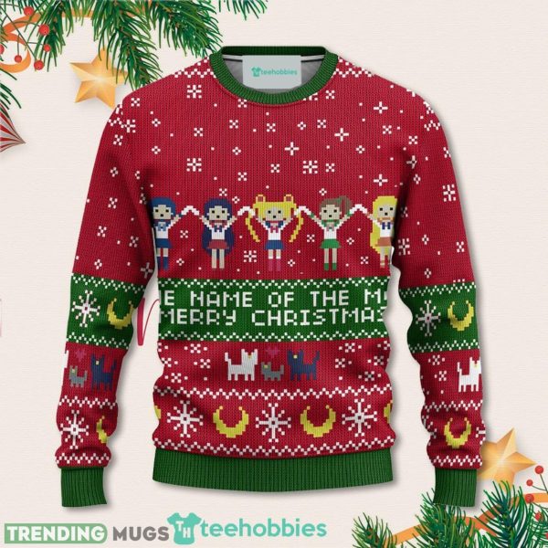 Sailor Guardians Christmas Sweater Sailor Moon Anime Xmas Pixel Art For Men Women Sweater