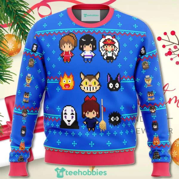 Studio Ghibli Blue Christmas Sweater For Men Women Sweater
