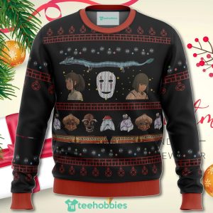 Studio Ghibli Spirited Christmas Sweater For Men Womenproduct photo 1