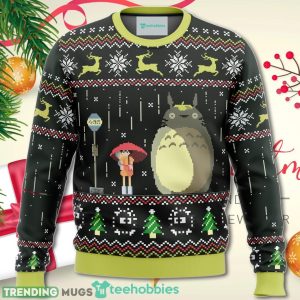 Studio Ghibli Totoro Rain Christmas Sweater For Men Womenproduct photo 1