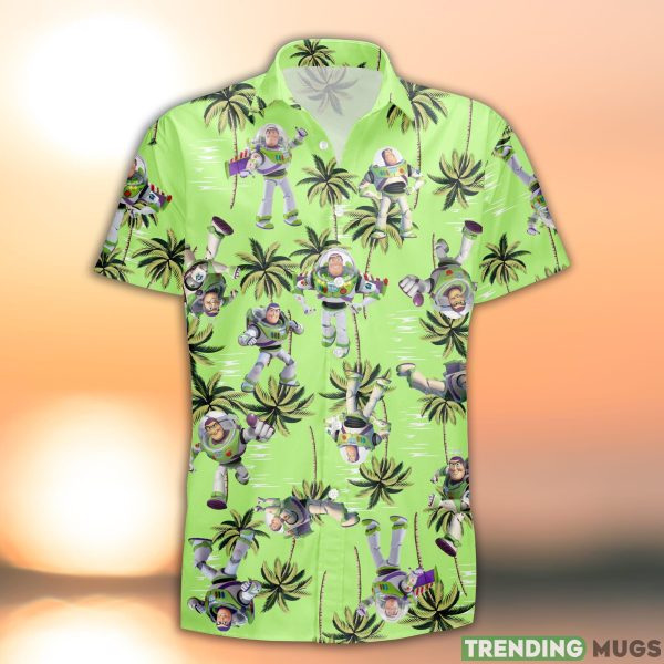 Buzz Lightyear Toy Story Green Patterns Summer Tropical Disney Hawaiian Shirt Hawaiian Shirt