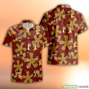 Chip & Dale Rescue Rangers Brown Summer Tropical Disney Hawaiian Shirt