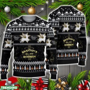 3D Blantons Bourbon Ugly Christmas Sweater Christmas Holiday Gift 3D Sweater