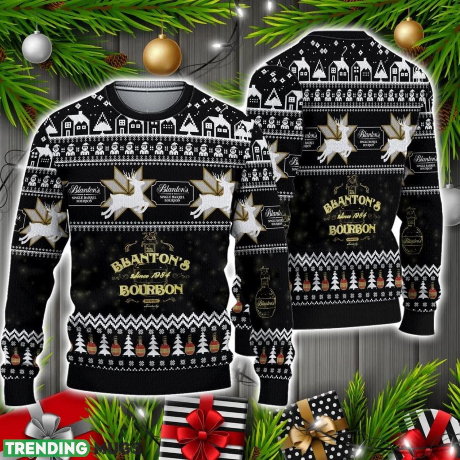 3D Blantons Bourbon Ugly Christmas Sweater Christmas Holiday Gift 3D Sweater 3D Blantons Bourbon Ugly Christmas Sweater Christmas Holiday Gift 3D Sweater