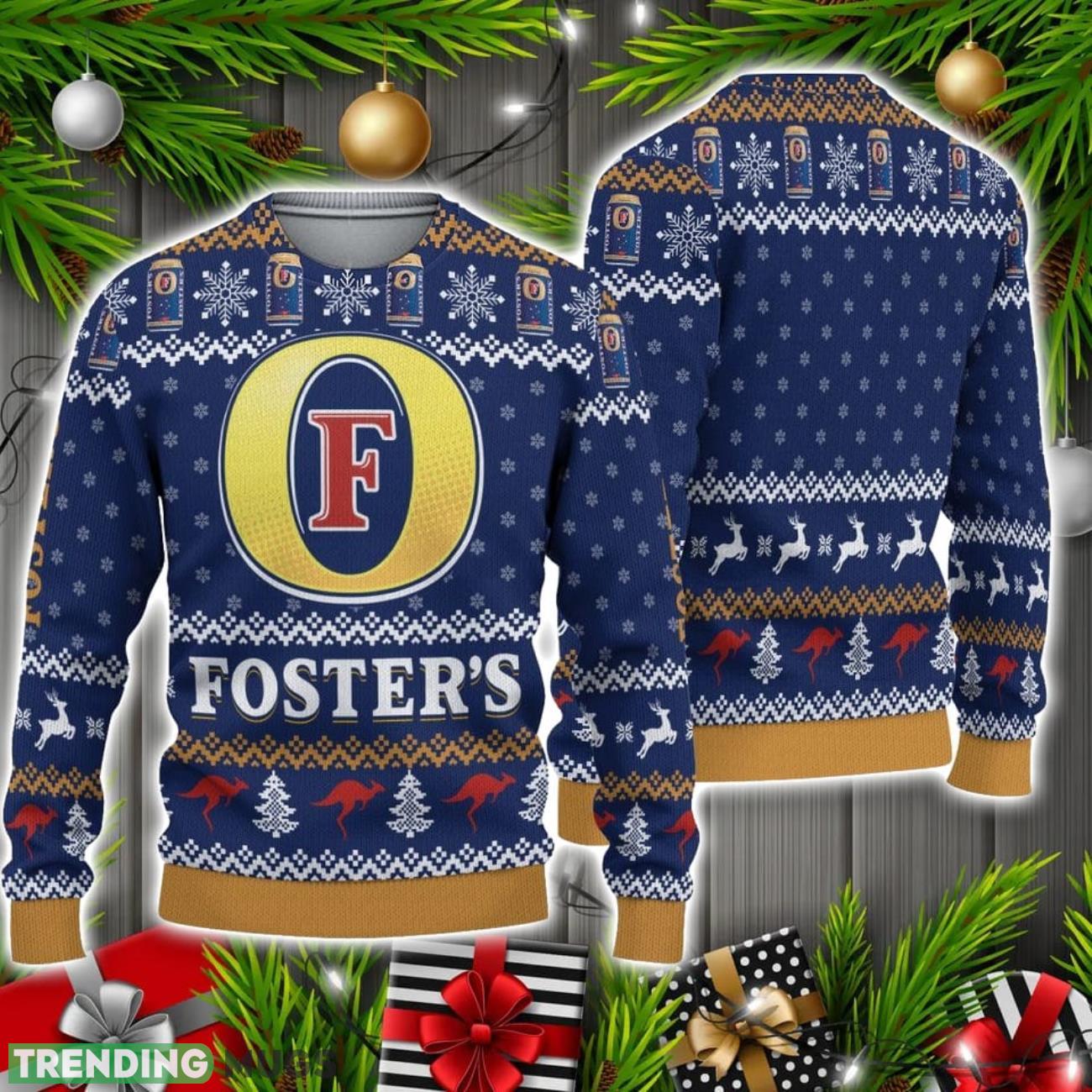 3D Fosters Beer Ugly Sweater Christmas Holiday Gift Christmas 3D Sweater 3D Fosters Beer Ugly Sweater Christmas Holiday Gift Christmas 3D Sweater