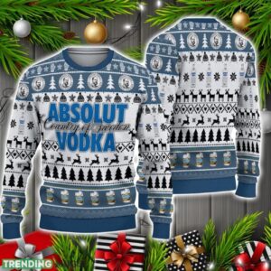 ABSOLUT VODKA Ugly Christmas Sweater Christmas Holiday Gift 3D Sweater