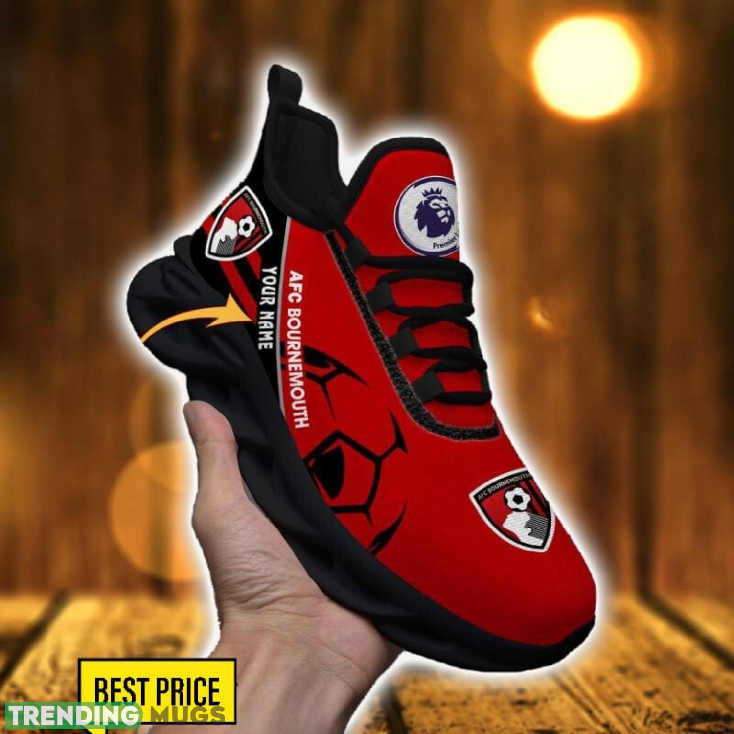 A.F.C. Bournemouth Max Soul Shoes Sport Gift For Men And Women Trending Custom Name Max Soul A.F.C. Bournemouth Max Soul Shoes Sport Gift For Men And Women Trending Custom Name Max Soul