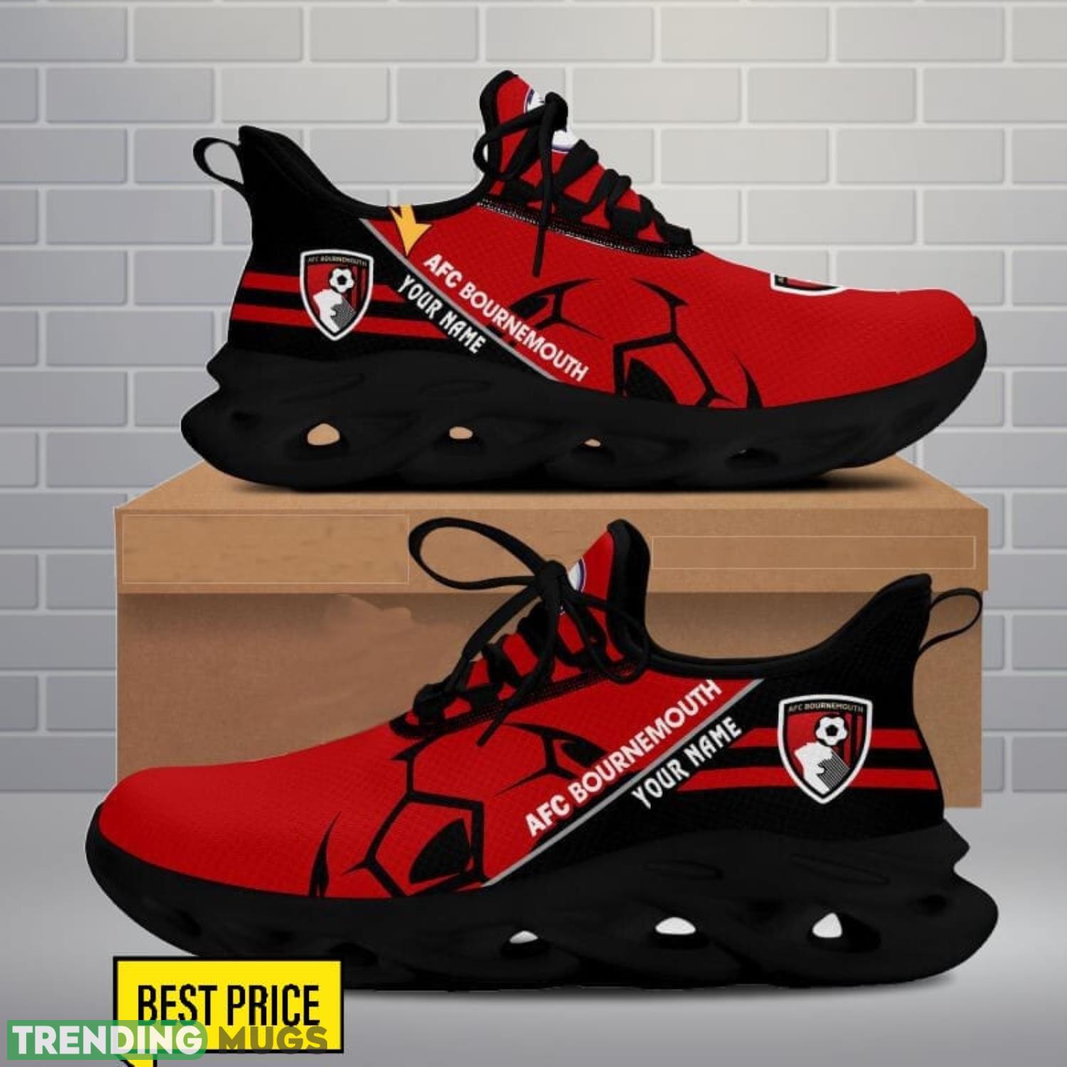 A.F.C. Bournemouth Max Soul Shoes Sport Gift For Men And Women Trending Custom Name Max Soul A.F.C. Bournemouth Max Soul Shoes Sport Gift For Men And Women Trending Custom Name Max Soul
