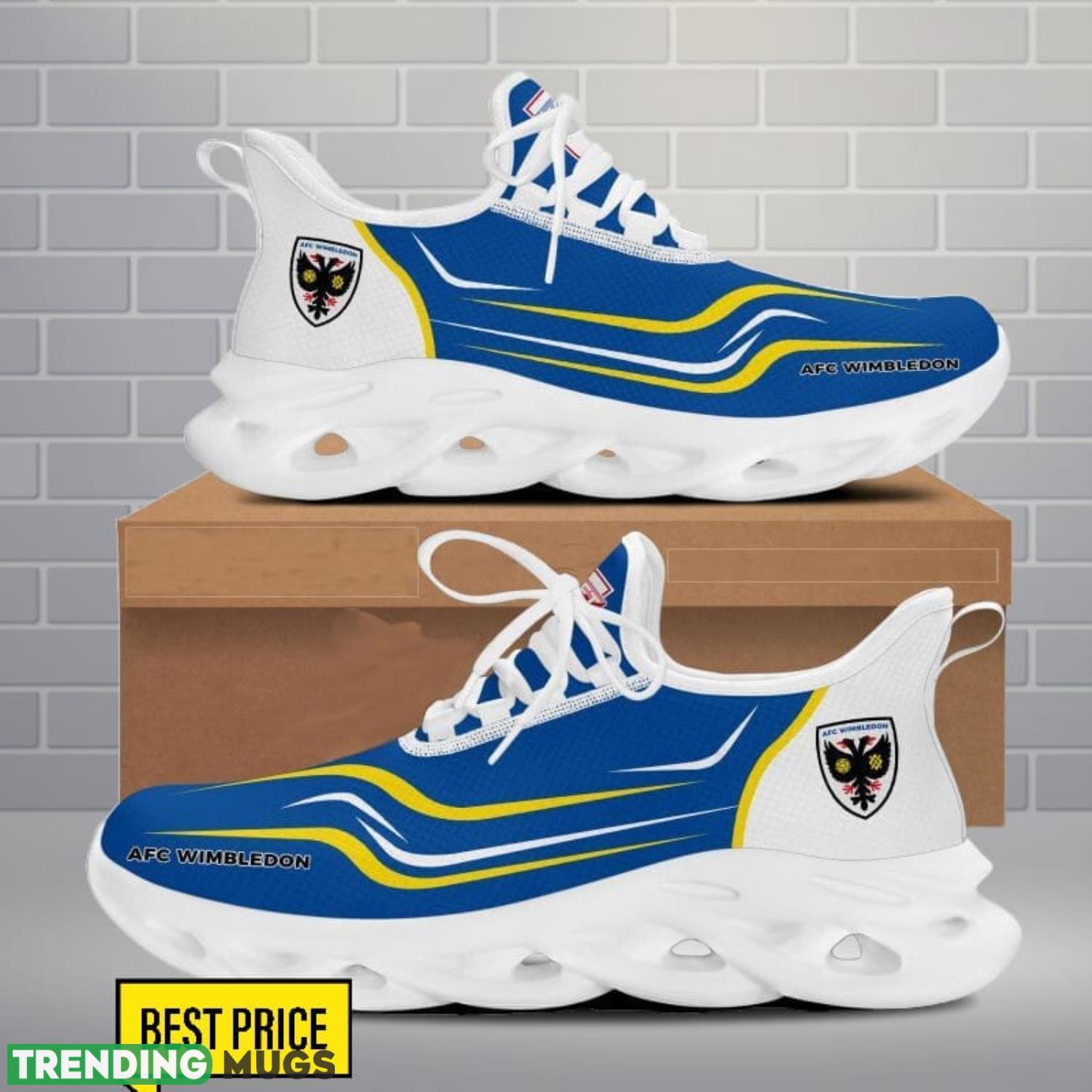 AFC Wimbledon Max Soul Shoes Sneakers For Fans Running Gift Max Soul AFC Wimbledon Max Soul Shoes Sneakers For Fans Running Gift Max Soul