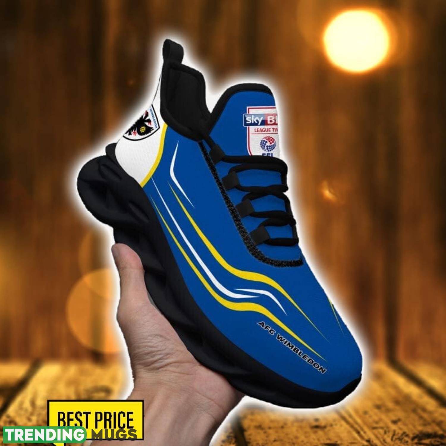 AFC Wimbledon Max Soul Shoes Sneakers For Fans Running Gift Max Soul AFC Wimbledon Max Soul Shoes Sneakers For Fans Running Gift Max Soul