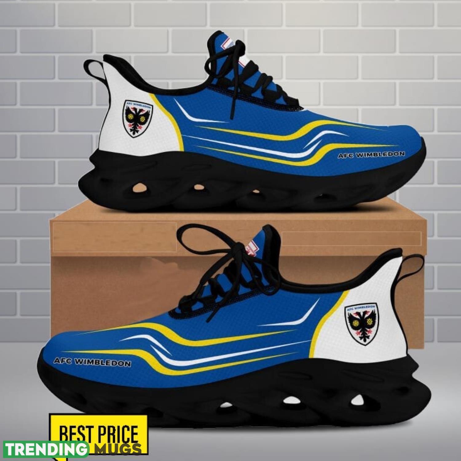 AFC Wimbledon Max Soul Shoes Sneakers For Fans Running Gift Max Soul AFC Wimbledon Max Soul Shoes Sneakers For Fans Running Gift Max Soul