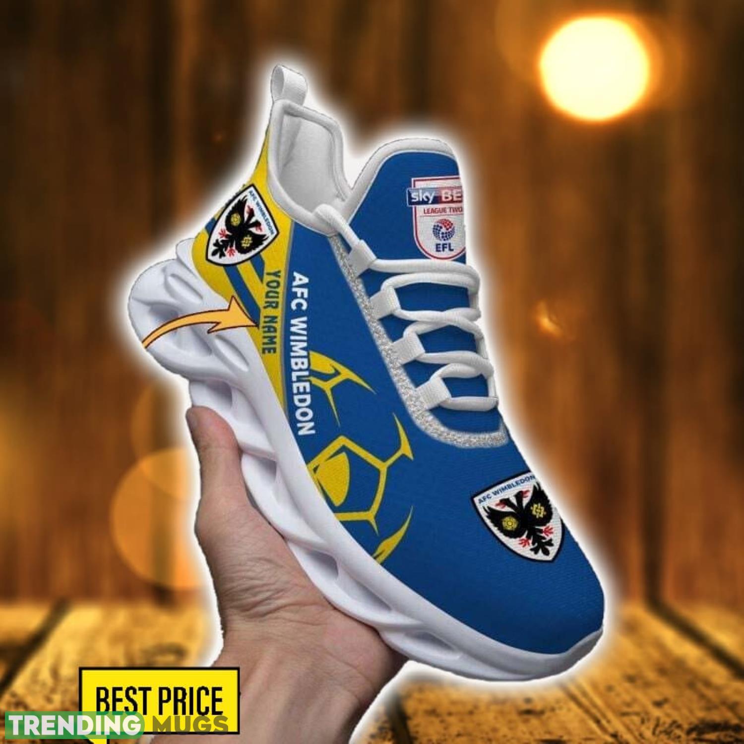 AFC Wimbledon Max Soul Shoes Sport Gift For Men And Women Trending Custom Name Max Soul AFC Wimbledon Max Soul Shoes Sport Gift For Men And Women Trending Custom Name Max Soul