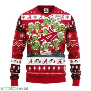 Alabama Crimson Tide 12 Grinch Xmas Day Ugly Christmas Sweater For Sport Fans Christmas Gift 3D Sweater
