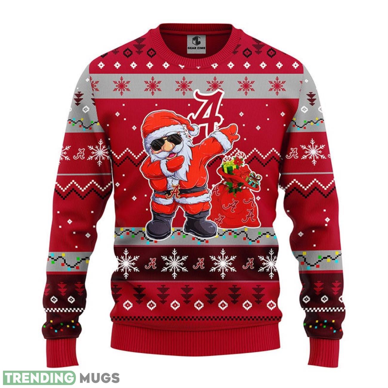 Alabama Crimson Tide Dabbing Santa Claus Ugly Christmas Sweater For Sport Fans Christmas Gift 3D Sweater Alabama Crimson Tide Dabbing Santa Claus Ugly Christmas Sweater For Sport Fans Christmas Gift 3D Sweater
