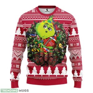 Alabama Crimson Tide Grinch Hug Ugly Christmas Sweater For Sport Fans Christmas Gift 3D Sweater