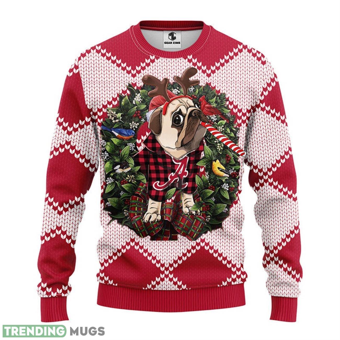 Alabama Crimson Tide Pub Dog Ugly Christmas Sweater For Sport Fans Christmas Gift 3D Sweater Alabama Crimson Tide Pub Dog Ugly Christmas Sweater For Sport Fans Christmas Gift 3D Sweater