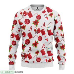 Alabama Crimson Tide Santa Claus Snowman Ugly Christmas Sweater For Sport Fans Christmas Gift 3D Sweater