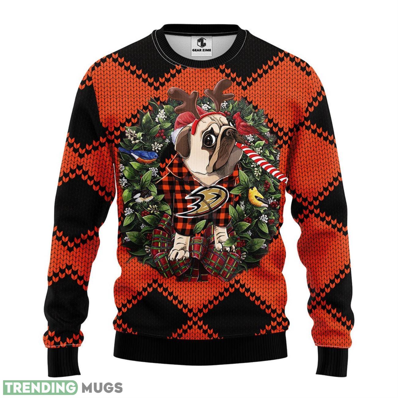 Anaheim Ducks Pub Dog Ugly Christmas Sweater For Sport Fans Christmas Gift 3D Sweater Anaheim Ducks Pub Dog Ugly Christmas Sweater For Sport Fans Christmas Gift 3D Sweater