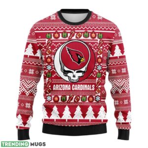 Arizona Cardinals Grateful Dead Ugly Christmas Sweater Men Women Unisex Sweater 3D Sweater