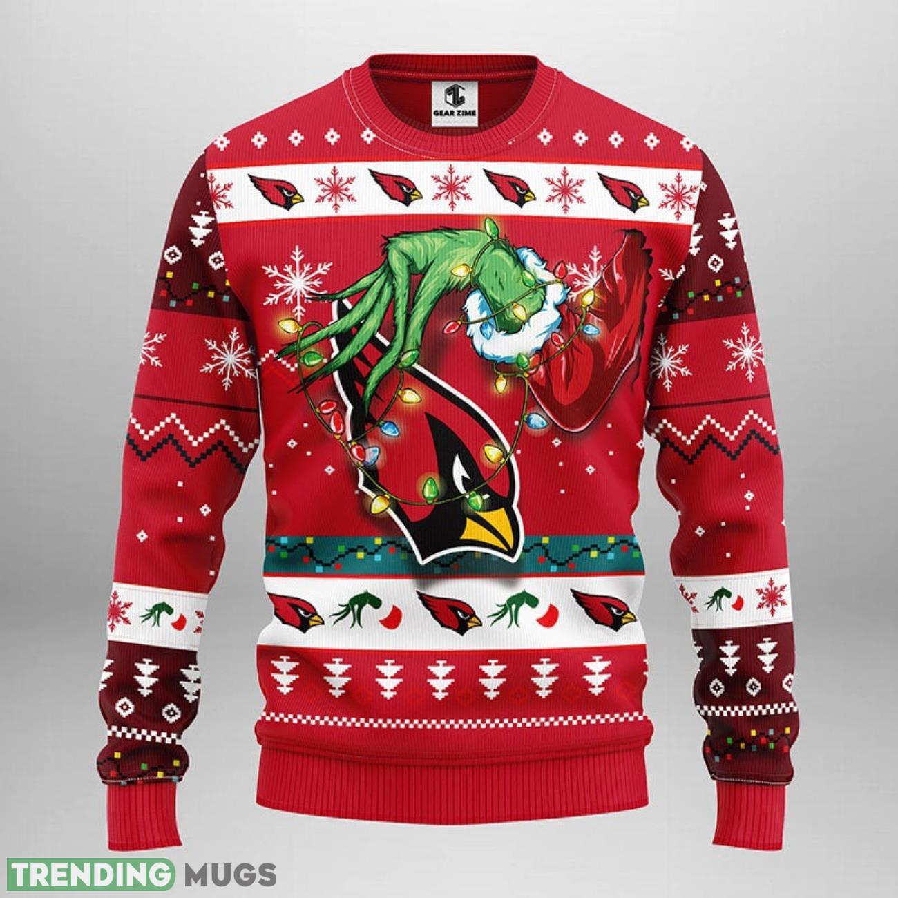 Arizona Cardinals Grinch Ugly Christmas Sweater For Sport Fans Christmas Gift 3D Sweater Arizona Cardinals Grinch Ugly Christmas Sweater For Sport Fans Christmas Gift 3D Sweater