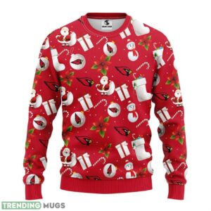 Arizona Cardinals Santa Claus Snowman Ugly Christmas Sweater For Sport Fans Christmas Gift 3D Sweater