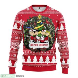 Arizona Cardinals Snoopy Ugly Christmas Sweater For Sport Fans Christmas Gift 3D Sweater