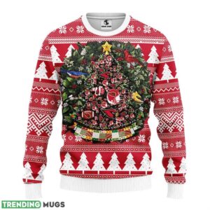 Arizona Cardinals Tree Ball Ugly Christmas Sweater For Sport Fans Christmas Gift 3D Sweater