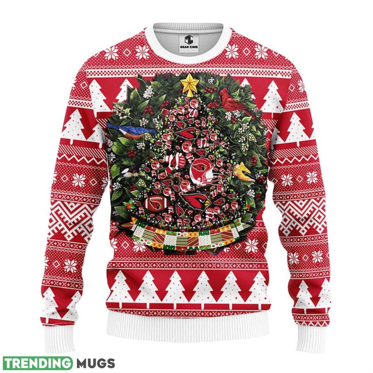 Arizona Cardinals Tree Ball Ugly Christmas Sweater For Sport Fans Christmas Gift 3D Sweater Arizona Cardinals Tree Ball Ugly Christmas Sweater For Sport Fans Christmas Gift 3D Sweater